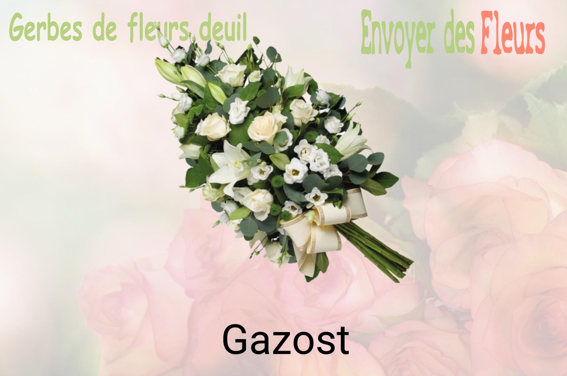 Gerbe de fleurs de deuil livrée à Gazost
